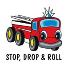 STOP, DROP & ROLL 2" TEMPORARY TATTOO