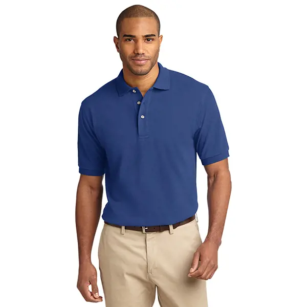Port Authority Polo, Pique Knit SS Royal Blue Tall