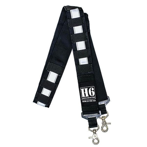 H6 Nylon Radio Strap, Black w3M Silver Reflective