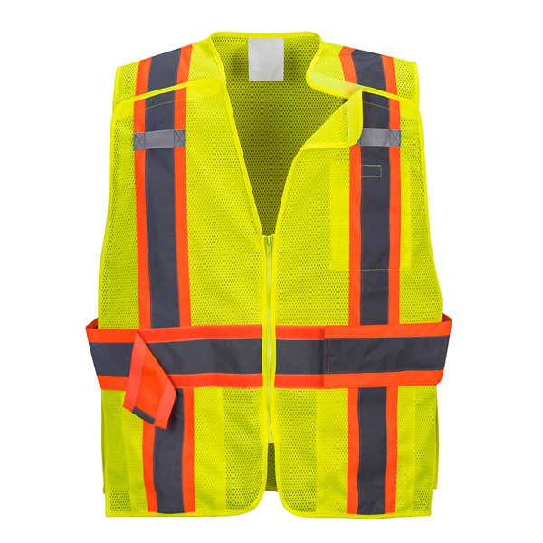 Portwest Safety Vest Yellow CL2, Mesh, 5 PT. Breakaway