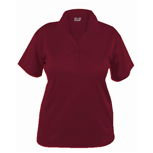 Blue Pointe Polo, Ladies, SS Burgundy Performance Moisture Wicking