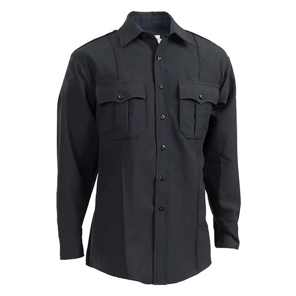 Elbeco Shirt, TexTrop LS w/ Zipper Dark Navy 