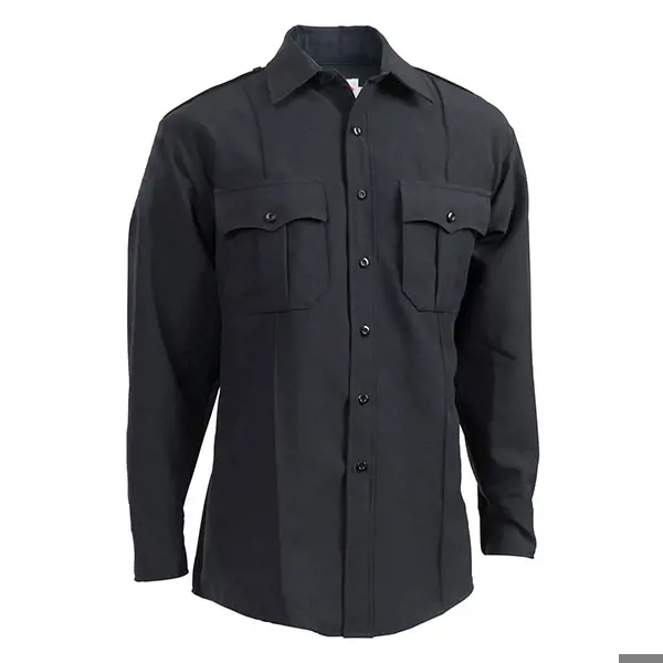 Elbeco Shirt, TexTrop LS w/ Zipper Dark Navy 