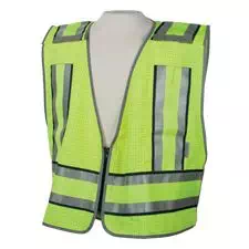 AV 5-Pt Breakaway Safety Vest, L/Y, Carbon Fiber Ripstop