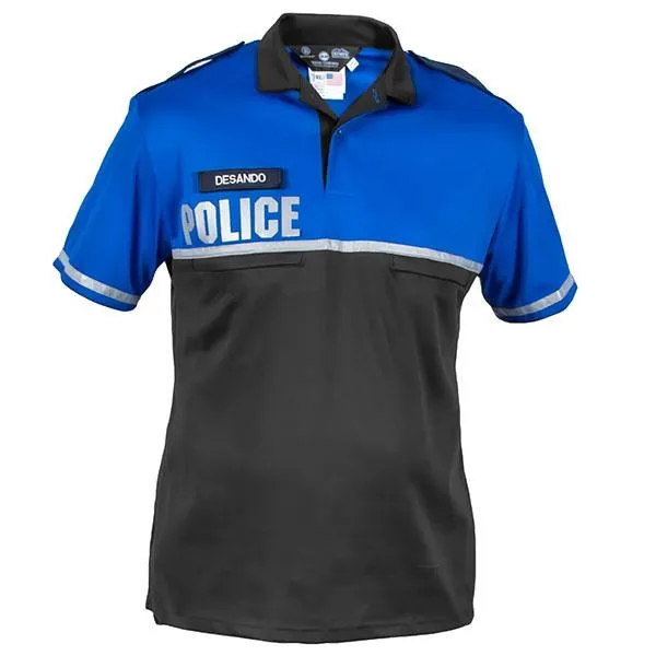 Olympic Color Block Polo SS, Royal-Black