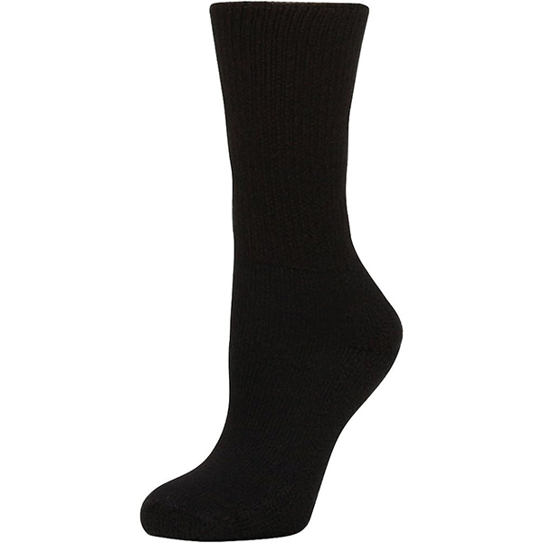 Thorolo Men's Dress Sock Black Medium Crew, Sz 9 to 10.5