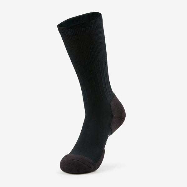 Thorlo Mens Dress Sock Black Large Crew, Sz 11 to 12.5