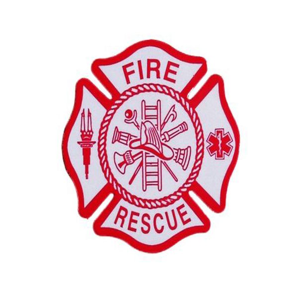 Pacific Reflex Decal, 2" M Cross w/Fire Rescue Scramble