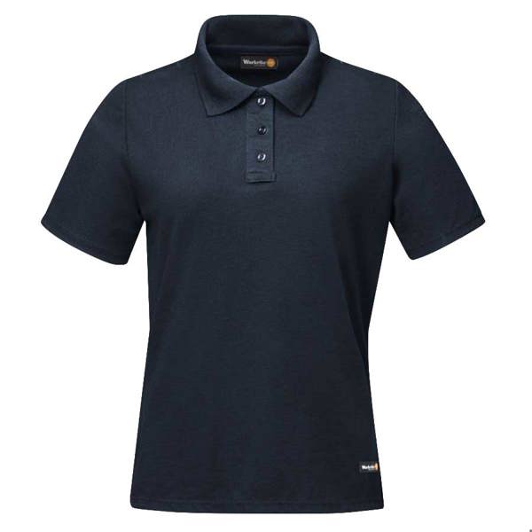 Workite Womens SS Station Wear Polo; Navy