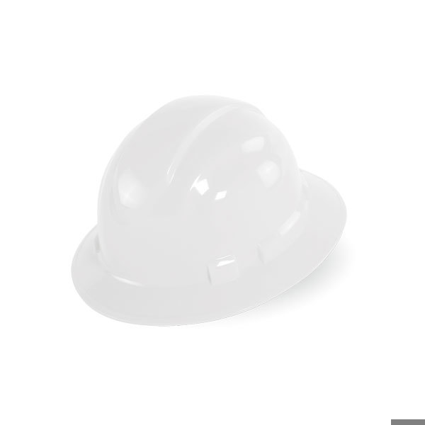 Global Glove Full Brim Hard Hat, White