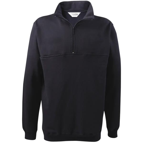 LION Navy Poly-Cotton Fleece 1/4 Zip Jobshirt