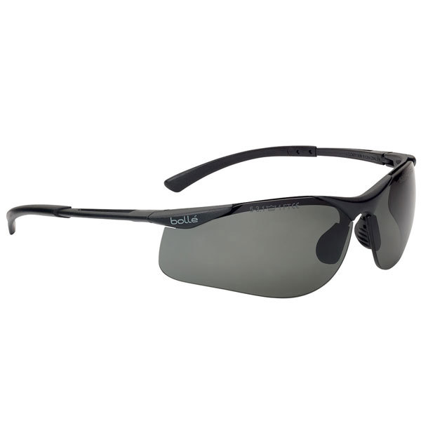 Bolle Contour II Glasses Smoke Lens, Black Frame