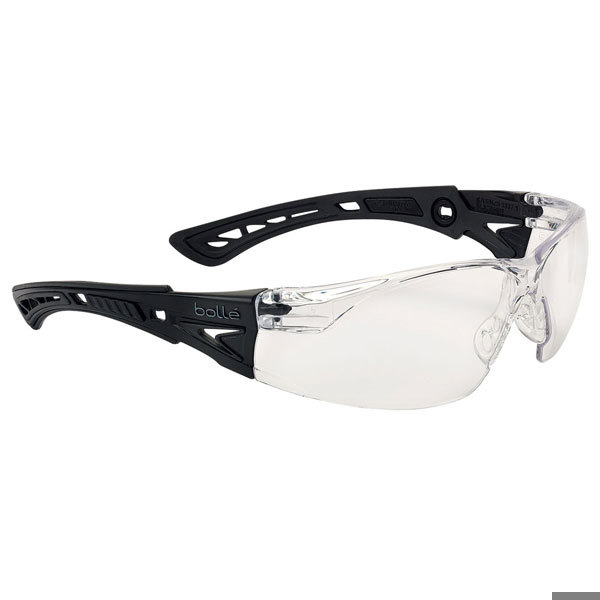 Bolle Rush+ Small Glasses Clear Lens, Black Frame