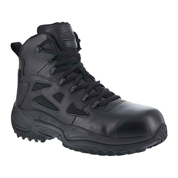 Reebok Ladies 6" Stealth Boot Side Zipper, Black