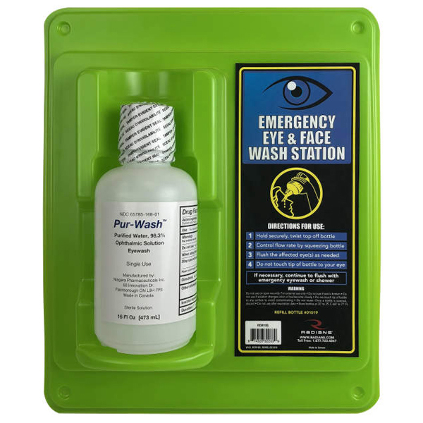 Radians Single Bottle Eyewash Station, 16 oz Bottle