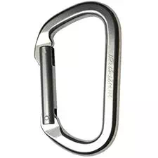 PMI Mountain D Carabiner, Non-Locking Bright Finish