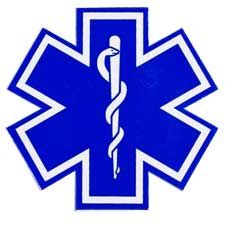 Pacific Reflex Decal, Star Of Life 3" Diecut