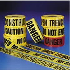 Barricade Tape, 3"x1000', 2mm "Sheriff's Line Do Not Cross"