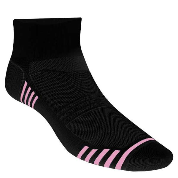 JOX SOX Women's cshnd Qtr sock shoe size 5-10, (1)Pair, BLK